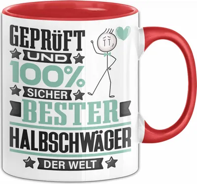 Produktbild von Halbschwäger Geschenk Lustiger Spruch für Halbschwäger Geschenkidee Bester Halbschwäger Der Welt (Rot)