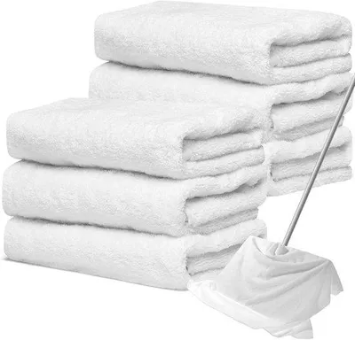 Produktbild von 6 Stück extra große Mikrofaser-Reinigungstücher - wasch- und wiederverwendbar - streifenfrei und flauschfrei für Haus und Büro