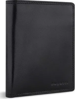 Produktbild von bugatti Leder Geldbörse Savona Upright Wallet With Flap 8CC Black schwarz