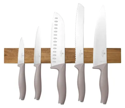Image de Set De 5 Couteaux De Cuisine Avec Barre Berlinger Haus Bh-2946 Taupe