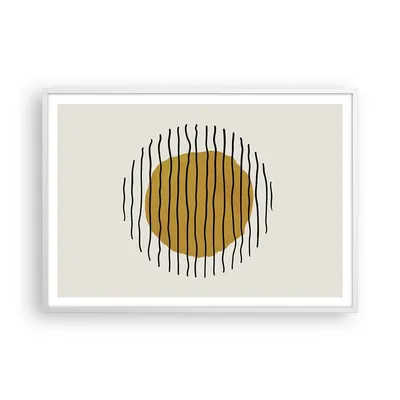 Produktbild von Gerahmtes Poster - Weißer Rahmen - Modern Piece Linear - 100x70 cm - Wand Bild - Wanddeko - Wandbilder - Kunstposter - Wandposter - Bilderrahmen - Bilder - Kunstdruck - P2WAA100x70-4793
