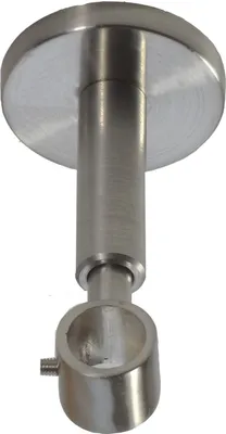 Produktbild von BASIT Gardinenstange selber zusammenstellen Edelstahl look Metall Ø 16mm Einzelteile