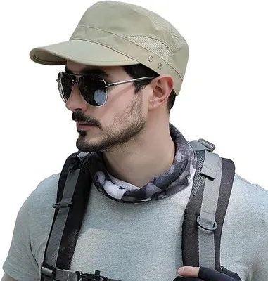 Produktbild von Wasserabweisende, militärische Mütze mit kurzer Klappe für Herren (khaki)