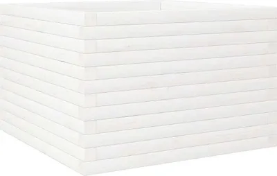 Obrázek produktu pro vidaXL květináč bílý 70x70x46 cm z masivního borovicového dřeva
