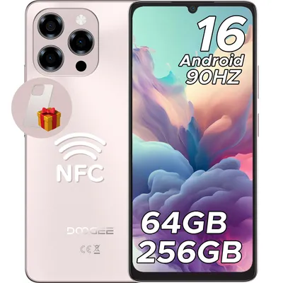 Produktbild von DOOGEE Note58 Pro Smartphone Handy, Android 16, 6,75" 90Hz, 6250mAh Akku, 64GB RAM+256GB ROM, 4G, 16MP, NFC, Fingerabdruck, ohne Vertrag
