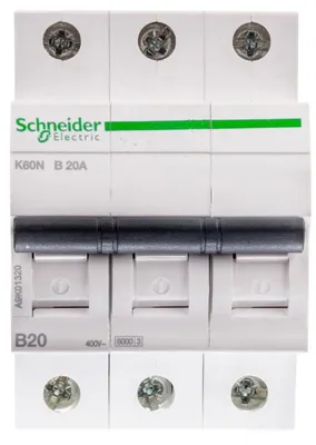 Imagen del producto de APC A9K01320, Interruptor automático en miniatura, tipo B, 6000 A, grado de protección IP20