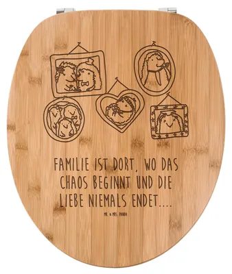 Produktbild von Mr. & Mrs. Panda WC-Brille Igel Familie - Transparent - Geschenk, Bilder, Liebe, Toilettendeckel, WC Brille, Deckel, Klodeckel, Opa, Sitz