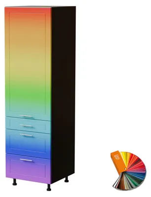 Produktbild von Vorratsschrank BARI 60x59x207cm lackiert Farbe & Ausführung wählbar BA-D14/DP/3,RAL Wunschfarbe matt (K5),schwarz