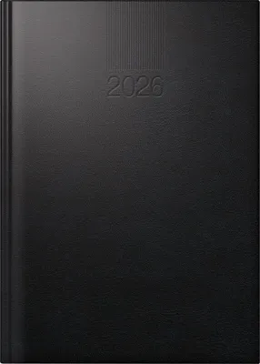 A black diary with the year 2026 embossed on the cover.