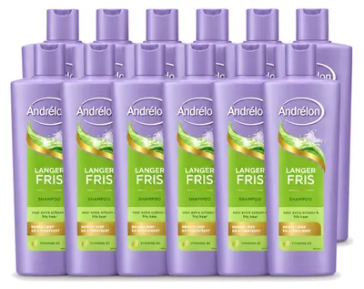 Productafbeelding van 12 x Andrélon Shampoo voor Lang Haar - 400 ml - Voordeelverpakking - 12 stuks