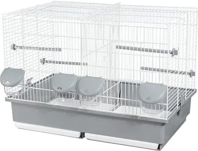 Produktbild von Famanu Vogelkäfig Ideal für Vogelkraut - Grau