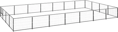 Produktbild von Hundezwinger Schwarz 28 m² Stahl