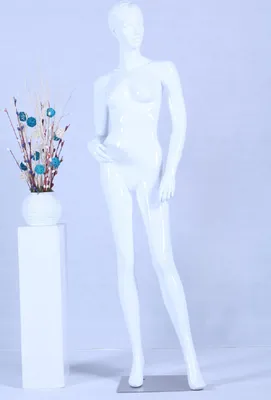 Immagine prodotto di Colore della pelle astratto in lucido EH12-B in piedi manichino femminile bianco chic moda modellata acconciatura ..