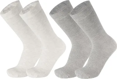 Tobeni Herren Socken 6-er Pack mit Elasthan und Softrand ohne Gummi Karmelanj Hellgrau