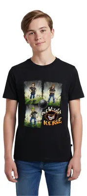 Produktbild von Spreadshirt Die Wilden Kerle Quartett Logo Teenager Premium T-Shirt, 158/164 (12 Jahre), Schwarz