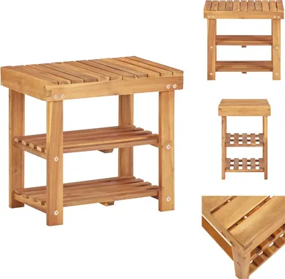 Obrázek produktu pro vidaXL Botník 50×32×45 cm z masivního dřeva akácie - Botníky a skříně