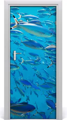 Produktbild von Tulup Türaufkleber 85x205 cm Dekorative Aufkleber Selbstklebend Wasserdichte Tapete Abnehmbar Schlafzimmer Wohnzimmer Wohnkultur - Coral Fisch