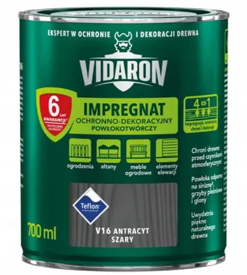 Produktbild von Vidaron Schutz- und Dekorationsanstrich imprägnieren 700 ml anthrazit