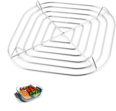 Obrázok produktu pre Mriežka do rúry, 20 cm - Vhodná pre modely Ninja Airfryer - Okrúhla mriežka do mikrovlnnej rúry - Mriežka do rúry - Nerezová oceľ - Vhodná pre série FN090, FN091, FN100, FN101, FN103