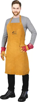Produktbild von Schweißerschürze aus Rind-Spaltleder mit Polyamid-Nähten 80x110 cm
