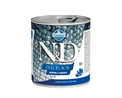 Obrázek produktu pro N&D DOG OCEAN Adult Herring & Shrimps 285g