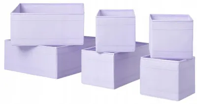 Produktbild von IKEA SKUBB Aufbewahrungsboxen Set 6 Stück Lila Vielseitig