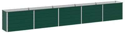 Image de Bordure de jardin surélevée, dimensions 400 x 40 x 55 cm, en acier galvanisé