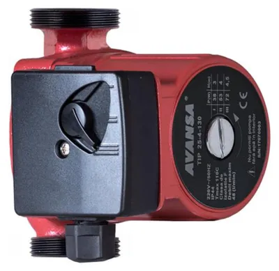 Obrázok produktu pre AVANSA 25-4/130 obehové čerpadlo na kúrenie 230 V – DN25 6/4", 130 mm, 4 m, 3 stupne