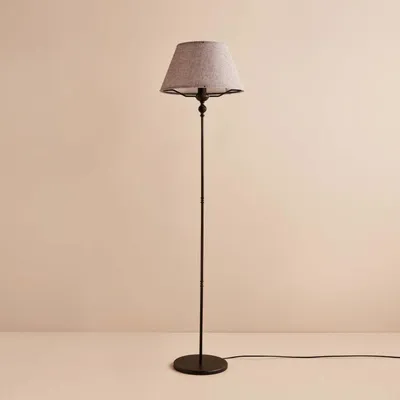 Image de Opviq, AYD-3484, lampadaire, 100 % PVC, gris, 38 x 38 x 145 cm