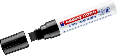 Immagine prodotto di Pennarello a gesso edding 4090 4-15 mm nero Confezione da 5