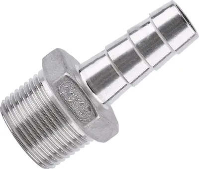 Obrázek produktu pro Nerezová trubka s vnějším závitem Barb Hose Tail Connector (3/4 "x15mm)