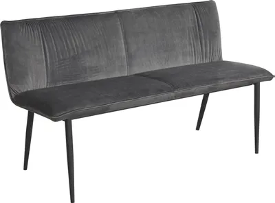 Produktbild von Bank Velvet Grau mit Print auf Rückseite Bangor