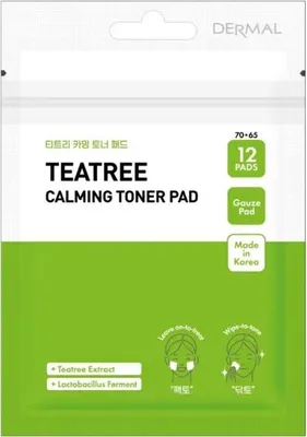 Produktbild von PRESENT SKIN Pads Teebaumöl Beruhigendes Gesichtswasser 12 Stück