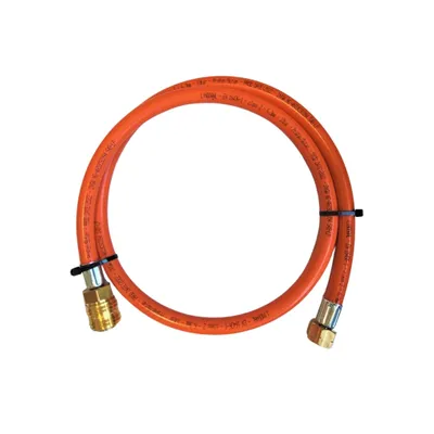 Zdjęcie produktu dla Wąż gazowy propan-butan Zatechs 1 m 10 bar Ø6,3 mm DN 7,2 typ 26 – 21,8 mm LKS z szybkozłączką (mufą) RQS Wąż gazowy do grillów gazowych