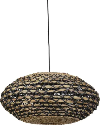 Produktbild von Light & Living Hängeleuchte/Pendelleuchte Tripoli - Rattan Naturell/Schwarz - Ø60 x 29,5 cm