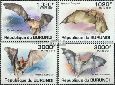 Produktbild von Briefmarken Burundi 2011 Mi 2046-2049 (kompl. Ausgabe) postfrisch Fledermäuse