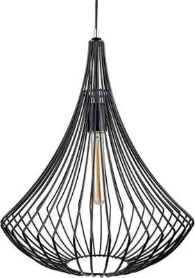 Zdjęcie produktu dla Lampa wisząca HowHomely - stylowe oświetlenie do domu - czarna