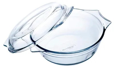 Produktbild von Ôcuisine Classic - Runder Kochtopf aus Borosilikatglas, transparent, 3 l (2,2 l + 0,8 l)