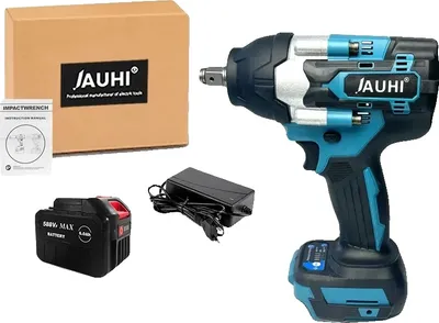 Obrázek produktu pro Elektrický rázový utahovák, krouticí moment 1800 N-m, bezkartáčový motor, 1 sada baterií-588Vf
