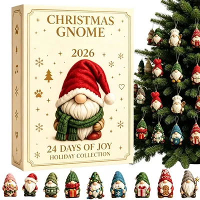 Produktbild von 2026 Weihnachts-Adventskalender Dekorative Festliche Gnomfigur