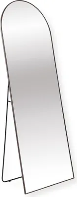 Productafbeelding van SensaHome Spiegels voor in de hal – Minimalistische wandspiegel met design – Vrijstaande spiegel met metalen frame – Bruin – 160x60x4 cm