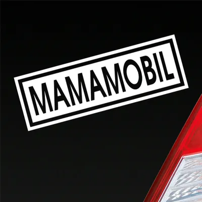 Produktbild von Auto Aufkleber Mamamobil Mama Papa Oma Opa Enkel Familie Liebe 15x5 cm Weiss Matt Sticker Heckscheibenaufkleber