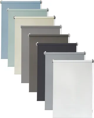 Produktbild von Deco4Me Seitenzugrollo ohne Bohren - 140 x 160 cm, Weiß - blickdichte Rollos für Fenster - Innenrollo zum Klemmen - Stoffbreite 136 cm