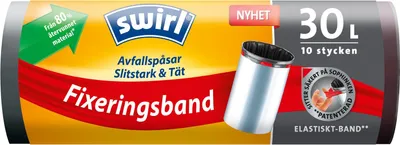 Productafbeelding van Afvalzakken Elastic Fixband, 30 liter, 8 stuks, DFP