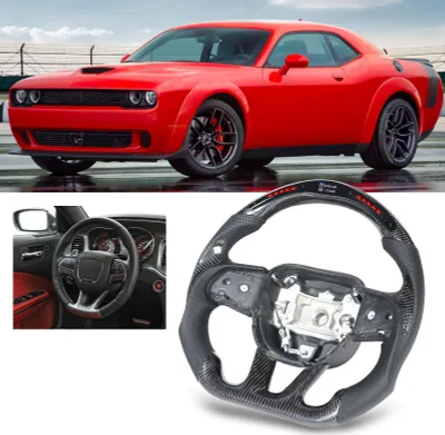 Produktbild von Kohlefaser-LED-Anzeige, Schaltlichter, Lenkrad, perforiertes Leder, Ersatz für HELLCAT 2015–2022