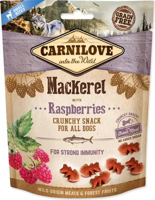 Produktbild von CARNILOVE Fresh Crunchy Makrele + Himbeeren - Hundeleckerli - 200 g