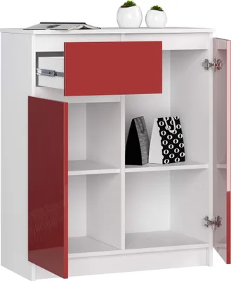 Obrázok produktu pre Komoda 80 cm s 1 zásuvkou a 2 dvierkami, príborník, skriňa, kredenc, výška 99 cm