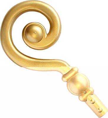 Produktbild von Aufsatz für Nikolausstab, Bischofstab, Hirtenstab in Gold Farbe