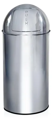 Immagine prodotto di hjh OFFICE Cestino per rifiuti 35 litri PUSH 35L Cestino per rifiuti Separatore di rifiuti rotondo per cucina, ufficio con coperchio basculante 66,0 x 30,0 x 30,0 cm