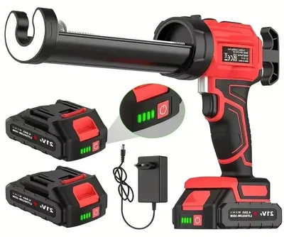 Obrázek produktu pro Elektrická pistole na kartuše - Akumulátorová pistole na silikon - 4stupňové nastavení - Napájení akumulátorem 18V - Vhodná pro tmelení a plnění - Dodávána se 2 akumulátory
